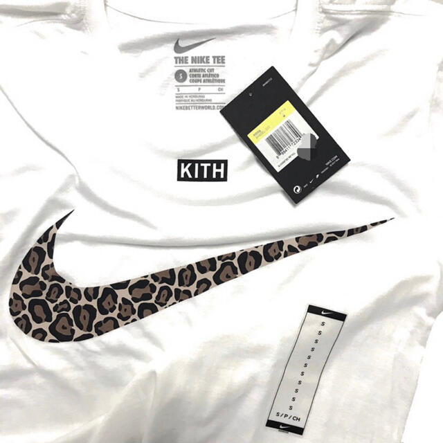 Tシャツ/カットソー(半袖/袖なし)新品 KITH × NIKE スウーシュ ロゴTシャツ ホワイト