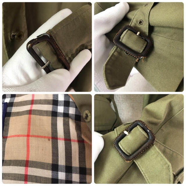 BURBERRY(バーバリー)のオールドバーバリー ダブル トレンチコート ノバチェック レディース M相当 レディースのジャケット/アウター(ロングコート)の商品写真