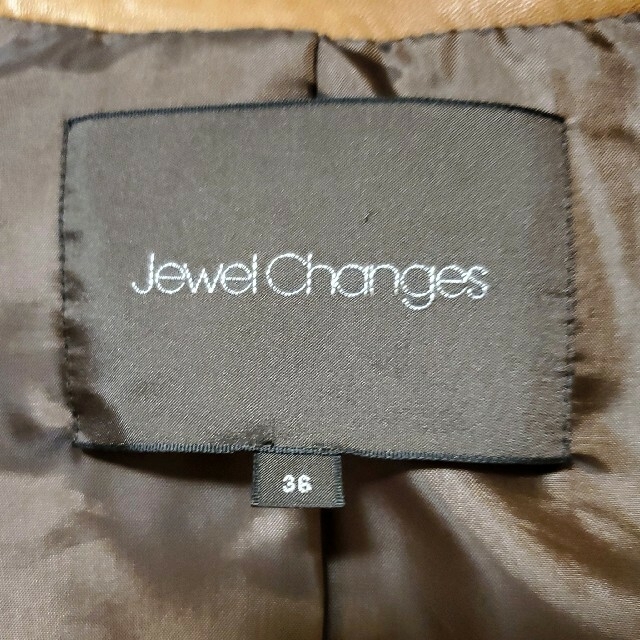 Jewel Changes(ジュエルチェンジズ)のJewel Changes ラムレザーライダースジャケット レディースのジャケット/アウター(ライダースジャケット)の商品写真