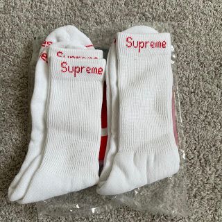 シュプリーム(Supreme)の新品未使用 Supreme Hanes ソックス ホワイト ヘインズ 2足セット(ソックス)