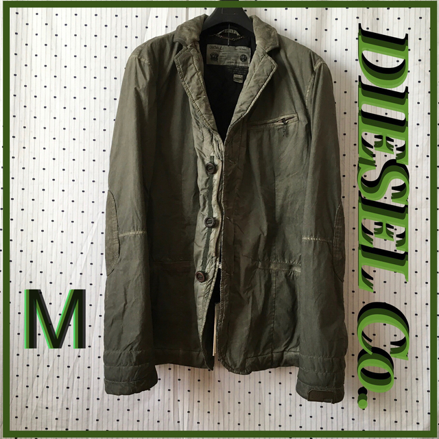 DIESELディーゼル限定ミリタリーデザインテーラードジャケットM olive