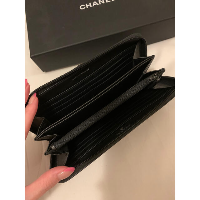 CHANEL(シャネル)の✨✨レア✨✨シャネル　ボーイシャネル　キャビアスキン　長財布　ブラック金具 レディースのファッション小物(財布)の商品写真