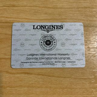 ロンジン(LONGINES)のLONGINES ロンジン  ギャランティカード　新品(その他)