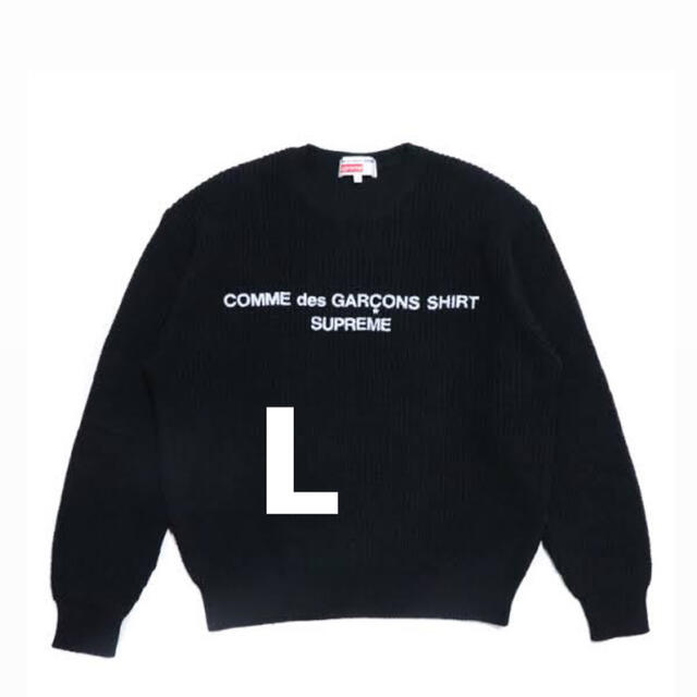 Supreme CDG SHIRT Sweater 黒 L