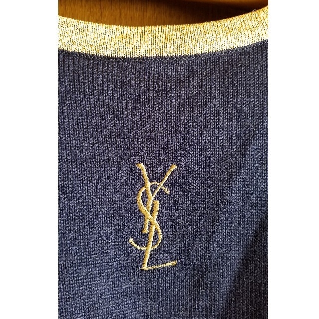 old Yves saint Laurent ニット ロゴ ネイビー