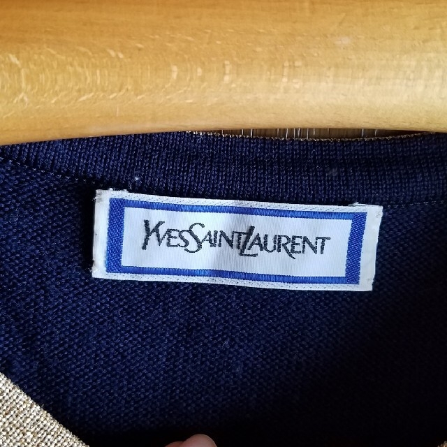 old Yves saint Laurent ニット ロゴ ネイビー