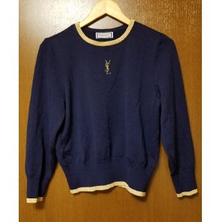 old Yves saint Laurent ニット ロゴ ネイビー