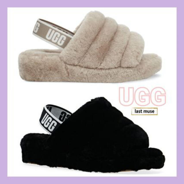 UGG FLUFF YEAH SLIDEシープスキン-インソール