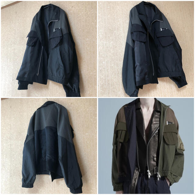 Jieda(ジエダ)のelephant TRIBAL fabrics / HYBRID JKT BLK メンズのジャケット/アウター(ブルゾン)の商品写真