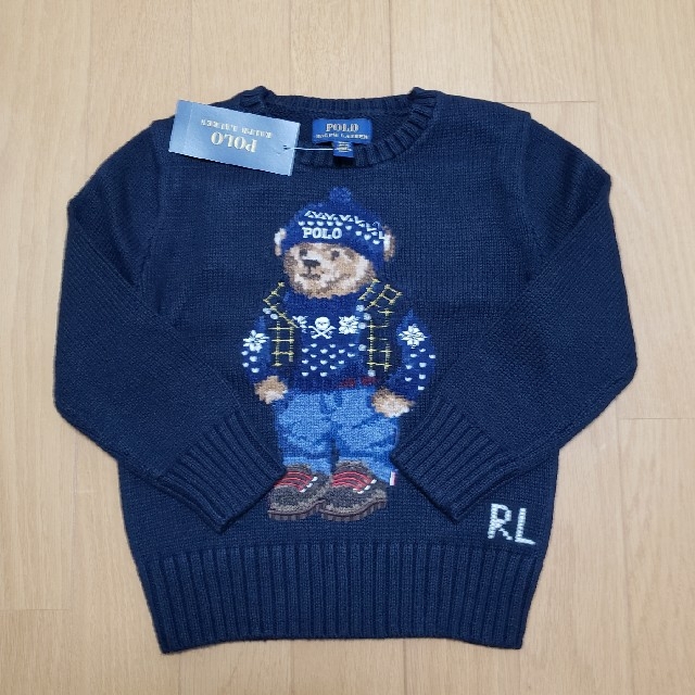 POLO RALPH LAUREN(ポロラルフローレン)のお値下げ☆　新品　ラルフローレン　ポロベア　セーター　110  4T キッズ/ベビー/マタニティのキッズ服男の子用(90cm~)(Tシャツ/カットソー)の商品写真