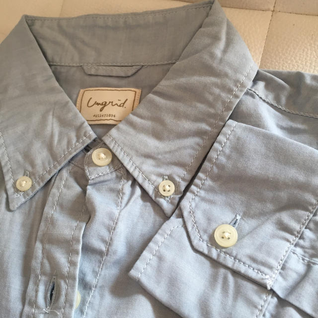 Ungrid(アングリッド)の新品アングリッド☆ボタンダウンシャツ レディースのトップス(シャツ/ブラウス(長袖/七分))の商品写真