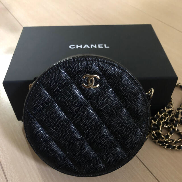 シャネル CHANEL クラシック チェーンクラッチ キャビアスキン　ブラック