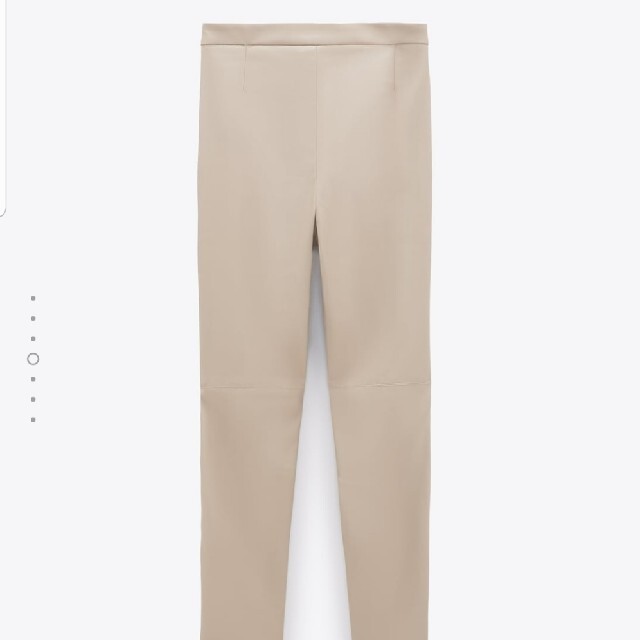 ZARA(ザラ)のレザー風レギンス　カラー/ サンド XS レディースのレッグウェア(レギンス/スパッツ)の商品写真