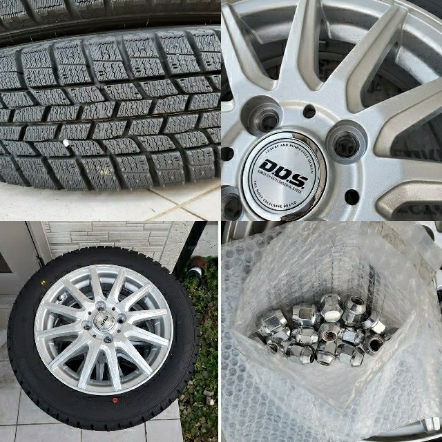 Goodyear(グッドイヤー)の【nao様専用】スタッドレスタイヤ　ホイールセット　ナット16個付き 自動車/バイクの自動車(タイヤ・ホイールセット)の商品写真