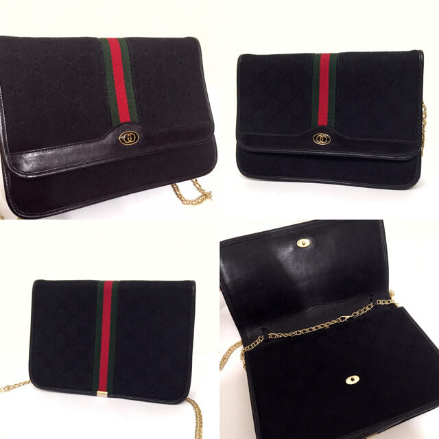 GUCCI オールドグッチ シェリーライン GGジャガード ショルダーバッグ