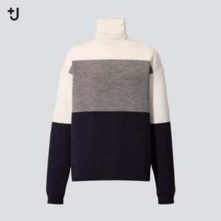 ユニクロ(UNIQLO)の新品　L uniqlo +Jコレクション　メリノブレンドタートルネックセーター(ニット/セーター)