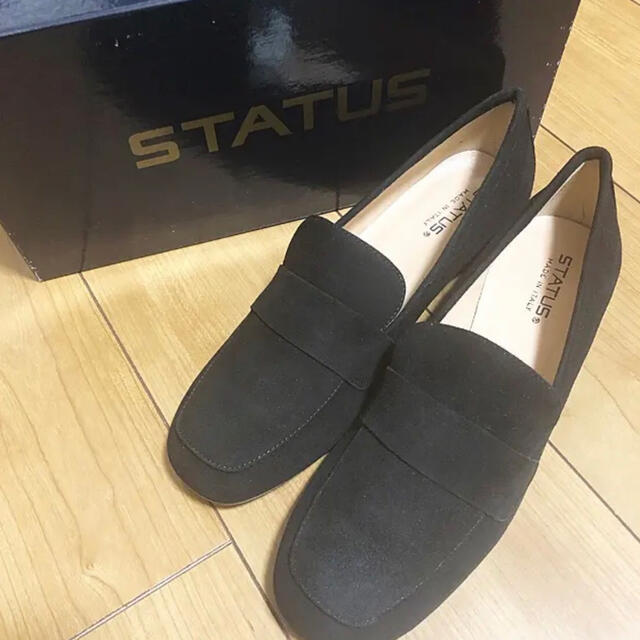 新品◆STATUSステイタス◆黒スエード/ローファー36