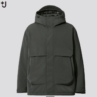 ユニクロ(UNIQLO)のユニクロ×ジル・サンダー　ハイブリッドダウンオーバーサイズパーカM ダークグレー(ダウンジャケット)