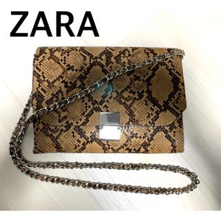 ザラ(ZARA)のZARA❤️パイソンチェーンショルダーバッグ✨(ショルダーバッグ)