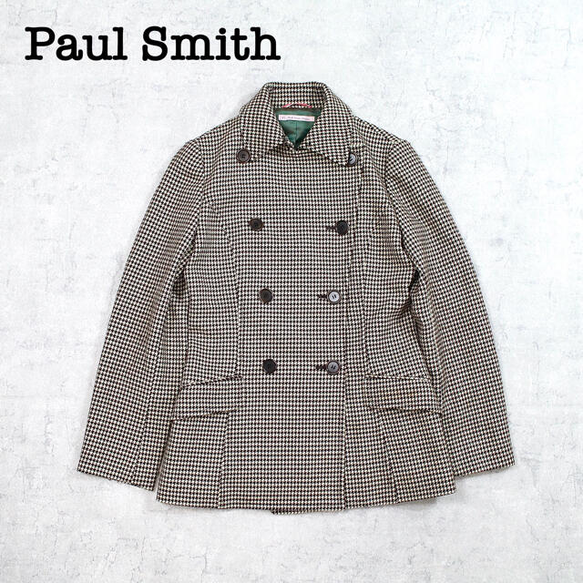 Paul Smith(ポールスミス)のPaul Smith ポールスミス 千鳥格子 ハウンドトゥース Pコート レア レディースのジャケット/アウター(ピーコート)の商品写真