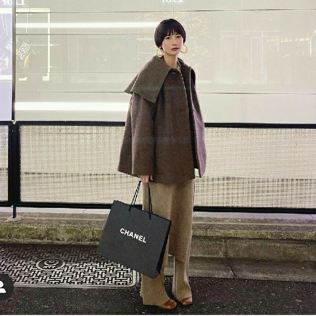 STUDIOUS(ステュディオス)の【新品】CLANE クラネ / BIG COLLAR FLARE COAT レディースのジャケット/アウター(その他)の商品写真