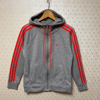 アディダス(adidas)の⭕️良品⭕️アディダス⭕️レディース⭕️長袖ジップアップ  パーカー⭕️グレー(パーカー)