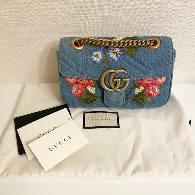 正規品! Gucci GUCCI♡キルティングデニムショルダーバッグ