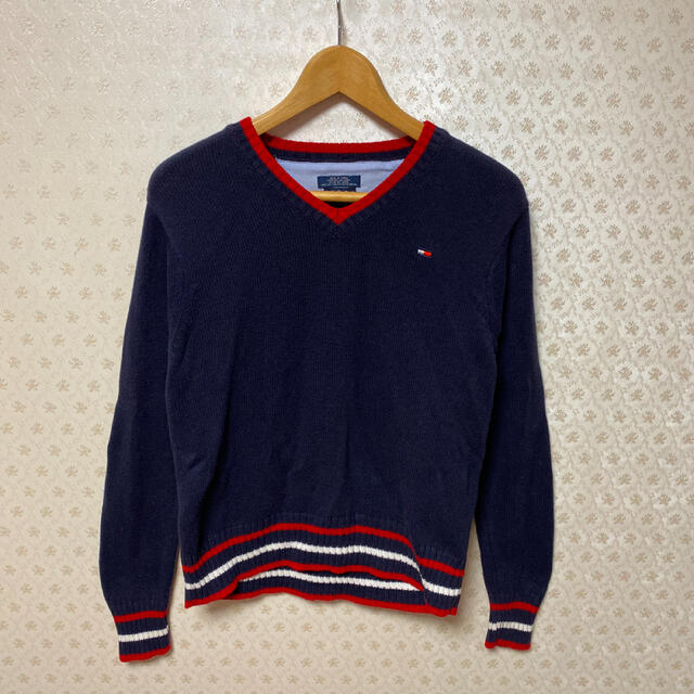 TOMMY HILFIGER(トミーヒルフィガー)の♦️トミージーンズ♦️レディース♦️長袖Vネック　ニットセーター♦️ネイビー レディースのトップス(ニット/セーター)の商品写真