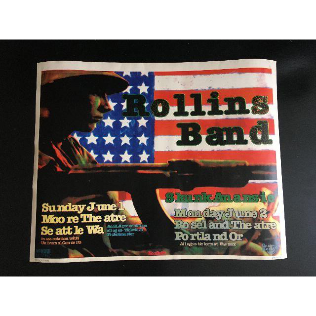 WEB限定カラー 限定値下げ KOZIK 「Rollins Band」シルクスクリーン ポスター 印刷物