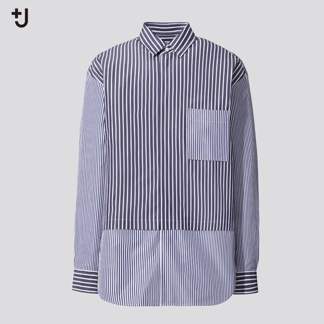 【新品 Lサイズ】スーピマコットンオーバーサイズシャツ　uniqlo +j