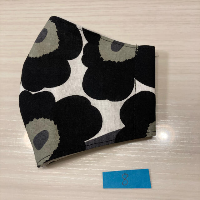 marimekko(マリメッコ)の立体　インナーマスク　黒8 ハンドメイドのハンドメイド その他(その他)の商品写真