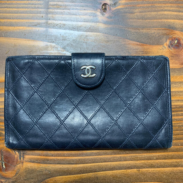 CHANEL 正規品　長財布　ネイビー