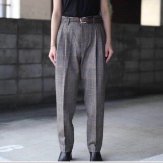 サンシー(SUNSEA)のstein  19AW TWO TUCK WIDE TROUSERS サイズＳ(スラックス)