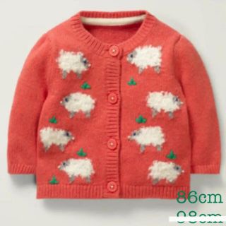 ボーデン(Boden)のmini boden ♡ カーディガン ピーチメルバ ヒツジ 完売品(カーディガン)