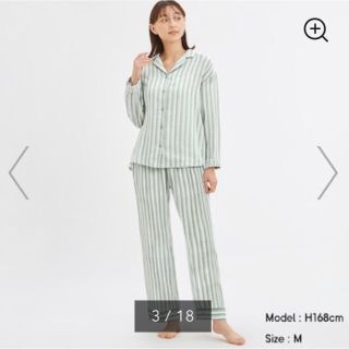 ジーユー(GU)の【ありぽ様専用】GU オーガニックコットンパジャマ M(パジャマ)