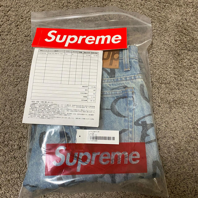 メール便に限り送料無料!! 希少 30 supreme black ark regular jean