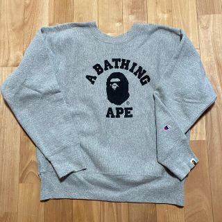 アベイシングエイプ(A BATHING APE)の極上　チャンピオン  エイプ　リバースウィーブ　スウェット トレーナー　パーカー(スウェット)