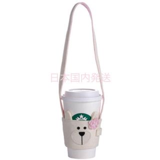 スターバックスコーヒー(Starbucks Coffee)の台湾 スターバックス ドリンクホルダー  ベアリスタ 桜 ピンク 海外スタバ商品(トートバッグ)