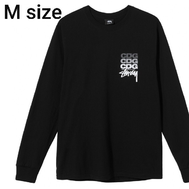 STUSSY(ステューシー)のレア CDG X Stussy Long Sleeve Mサイズ メンズのトップス(Tシャツ/カットソー(七分/長袖))の商品写真