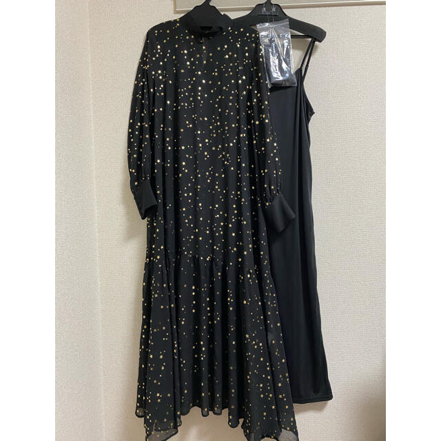 Ameri VINTAGE(アメリヴィンテージ)のAIRY HIGH NECKED DRESS Ameri Vintage レディースのワンピース(ロングワンピース/マキシワンピース)の商品写真