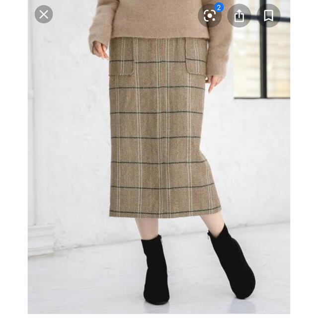 LEPSIM(レプシィム)の最終！ヘリンボンチェックタイトスカート レディースのスカート(ひざ丈スカート)の商品写真