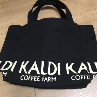 カルディ(KALDI)のカルディ　トートバッグ　黒(エコバッグ)