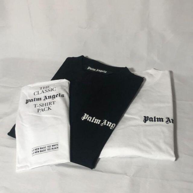 本物の PALM ANGELS パーム エンジェルス White Black T-shirt