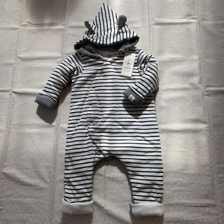 プチバトー(PETIT BATEAU)のプチバトー　カバーオール　18m 新品未使用(カバーオール)