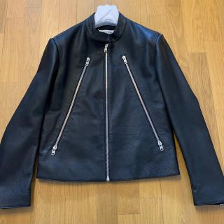 マルタンマルジェラ(Maison Martin Margiela)のメゾンマルジェラ 5ZIP ライダース（八の字ライダース）ゴート【新品未使用】(ライダースジャケット)