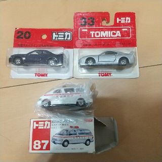 トミー(TOMMY)の未使用 トミカ ミニカー 3台セット R33 スープラ エスティマ救急車(ミニカー)