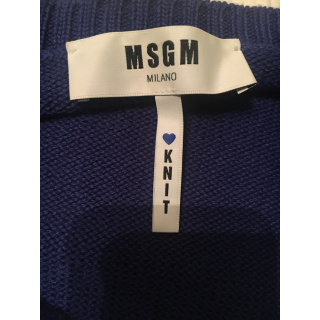 MSGM(エムエスジイエム)のMSGM エムエスジーエム ハート アーガイル ニット　セーター　S レディースのトップス(ニット/セーター)の商品写真