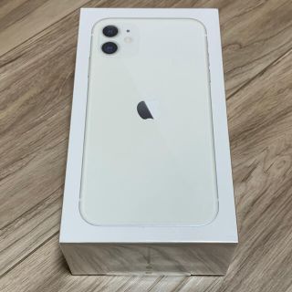 アイフォーン(iPhone)のiPhone11 White 128GB 未開封 SIMロック解除済(スマートフォン本体)