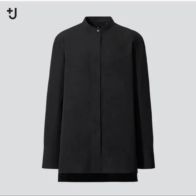 Jil Sander(ジルサンダー)のUNIQLO ジルサンダー スーピマコットンスタンドカラーシャツ レディースのトップス(シャツ/ブラウス(長袖/七分))の商品写真