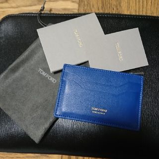 TOM FORD トムフォード カードケース 財布 ウォレット リザード レザー ブラック ゴールド 美品  55821